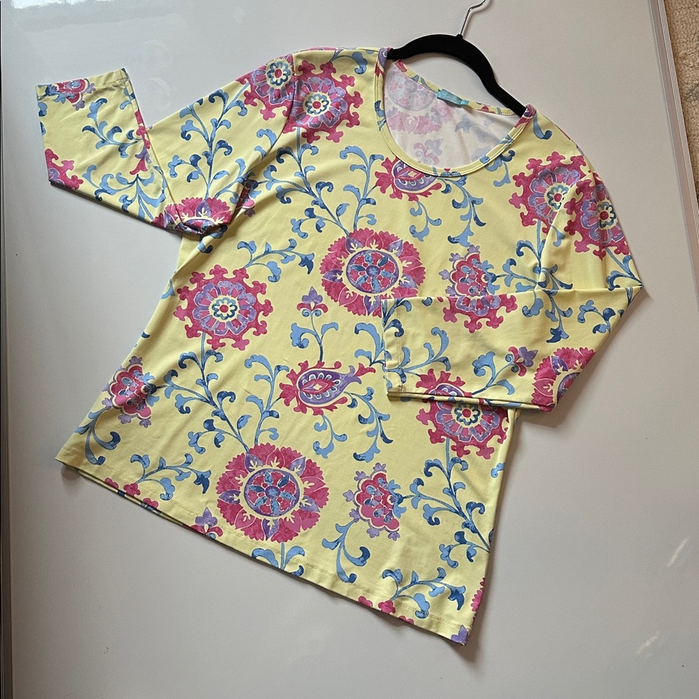 J. McLaughlin Multicolor Patterned Top